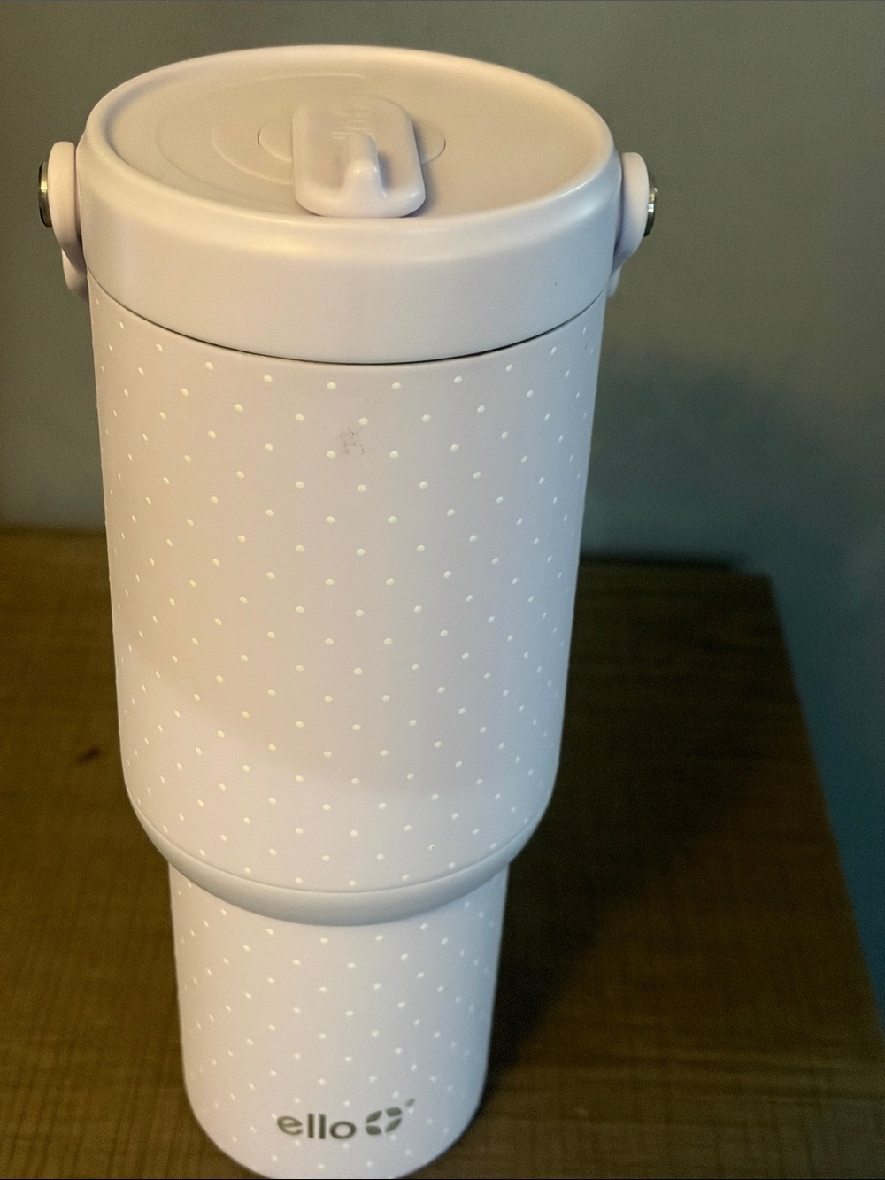 Ello Pink Dot Insulated Travel Tumbler with Leak-Resistant Lid 24OZ